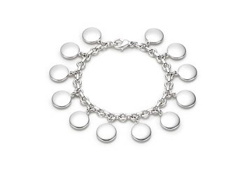 Beautiful 925 Sterling silver round flake bracelet,new arrival!