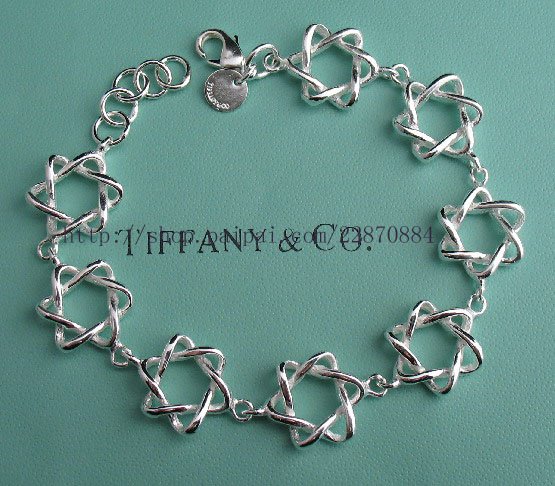 Beautiful 925 Sterling silver five star bracelet,new arrival!