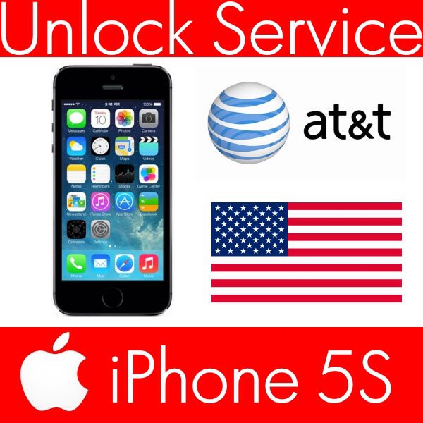 Unlock Service Apple iPhone 5S AT&T ( ATT Factory Unlock ) Clean IMEI 2-7 days