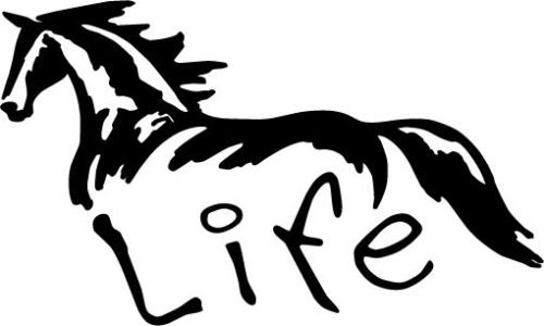 Horse Life Vinyl Car Truck Window Sticker Decal