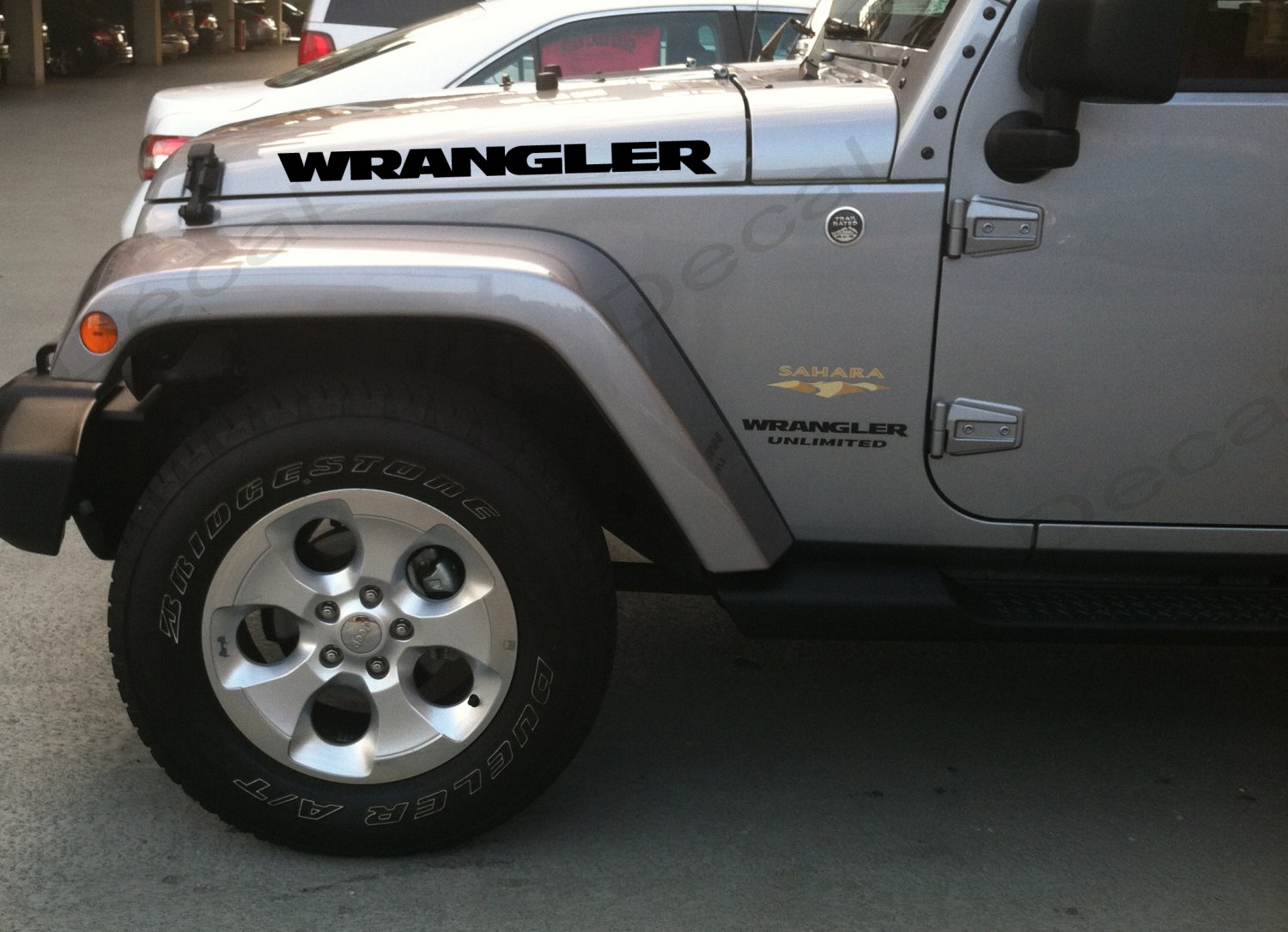 Set of new style "Wrangler" Hood Truck Vinyl Stickers Decals