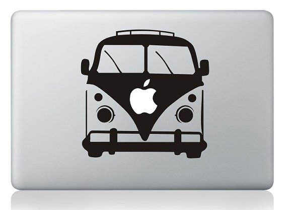 VW Bus Apple Decal Sticker Skin for Apple MacBook Pro Air Mac 13"15"