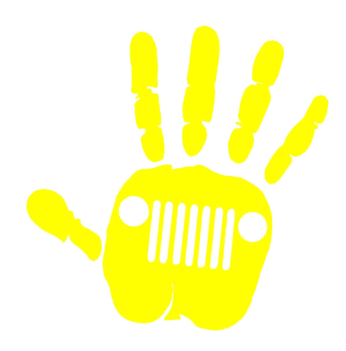 Jeep wave decal-yellow color