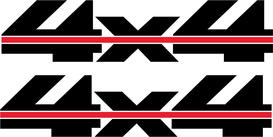 4X4 DECAL TRUCK STICKER CHEVY OFFROAD DECALS 2-PACK SZ: 3.5" X 13"
