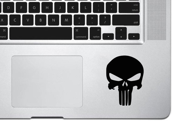 Punish skull Trackpad Vinyl Decal Sticker Apple MacBook Pro Air Mac