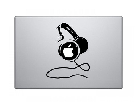 Headphones Vinyl Decal Sticker Apple MacBook Pro Air Mac