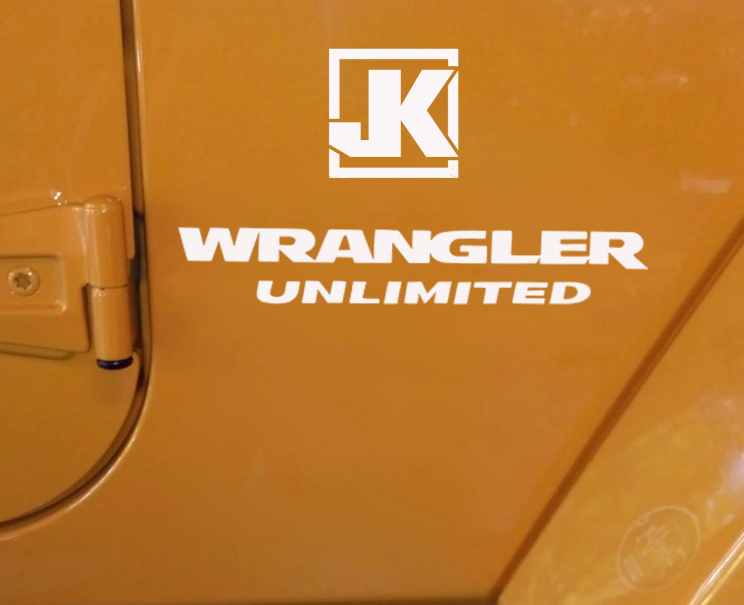 Jeep JK Decal Wrangler Decals Stickers Logo. --white