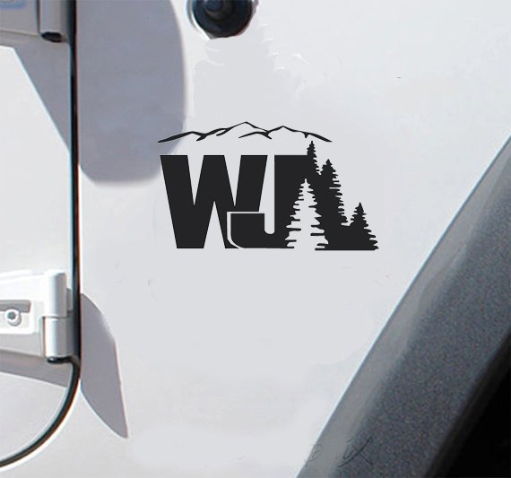 set of jeep WJ mountain tree decal
