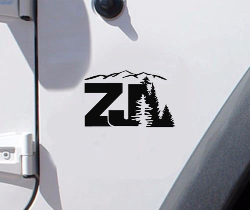 Set of jeep wrangler ZJ Design pine logo refresh sticker decal