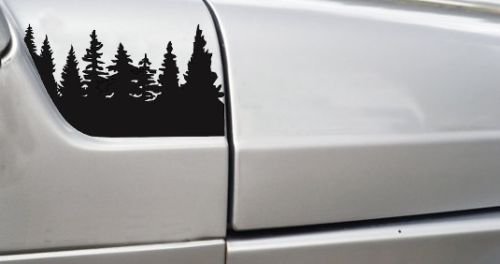Jeep Wrangler Pine Tree hood Vinyl Stickers Full Set Decal TJ,pick Color