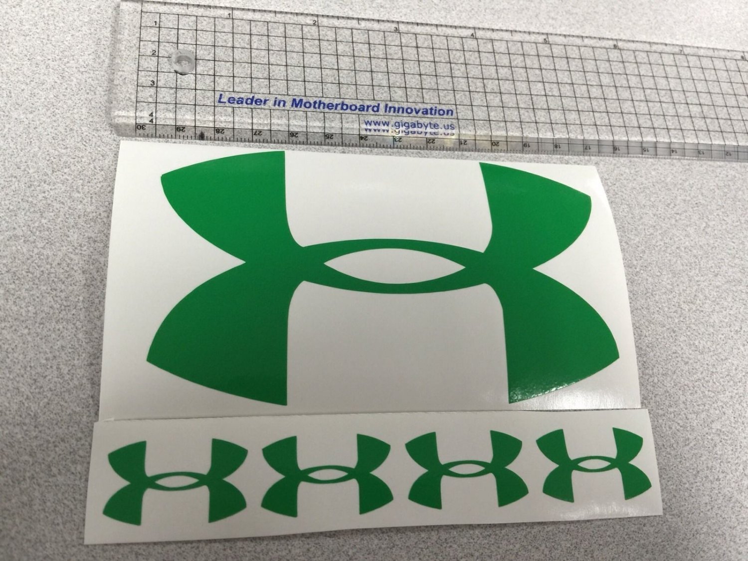 Under Armour Decal Sticker Vinyl 1 Of 5" And 4 Of 1.25" green Window Surfboard