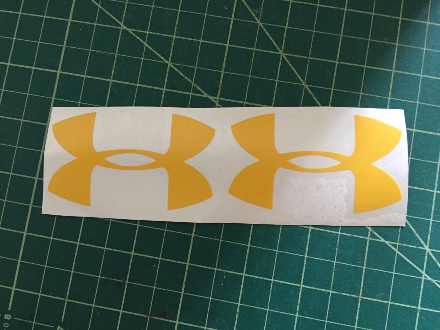 Under Armour Decal yellow Sticker Vinyl 3 Of 3" Windows Surfboard Car Laptop