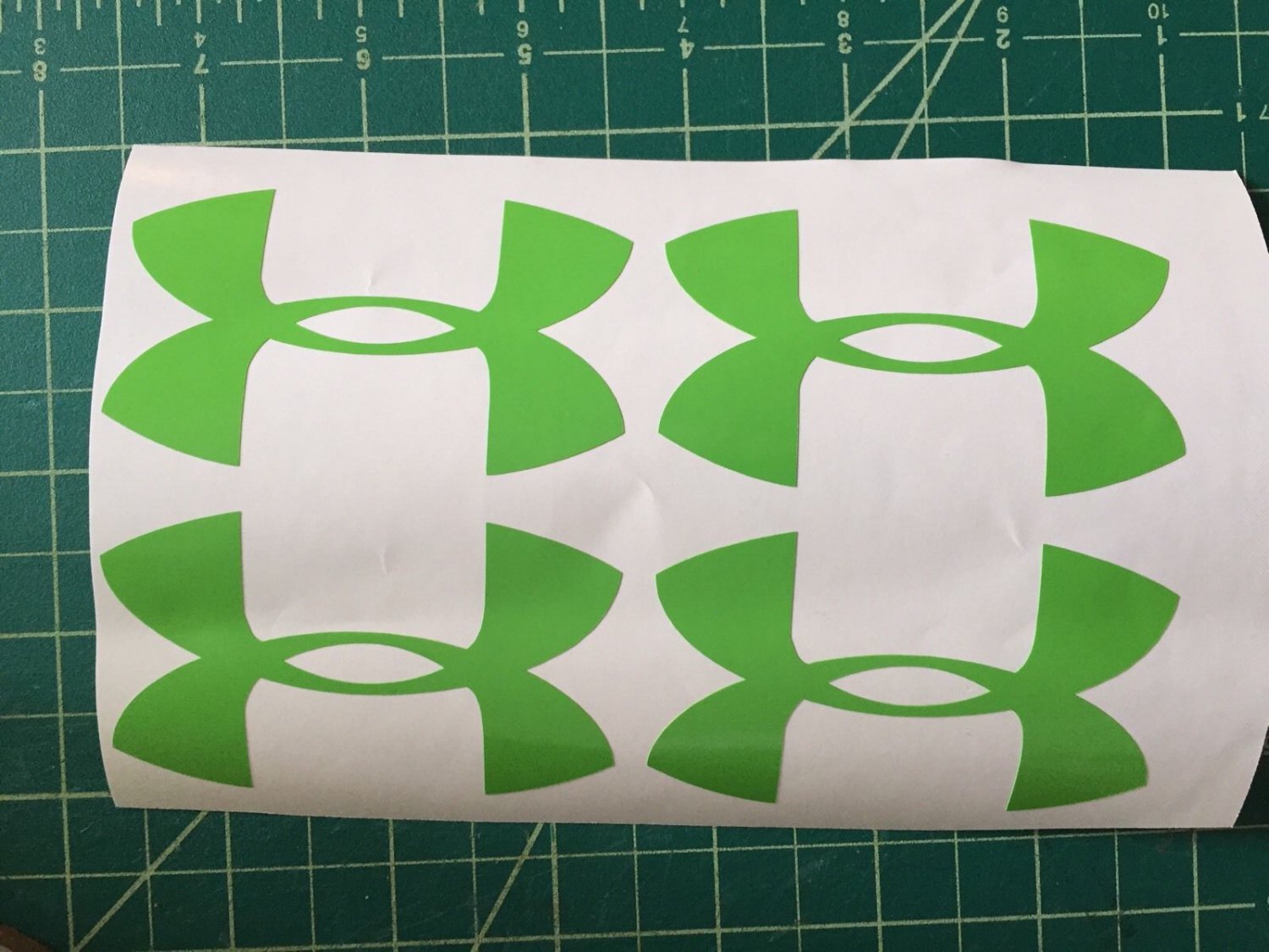 Under Armour Decal L.Green Sticker Vinyl 4 Of 3" Windows Surfboard Car Laptop