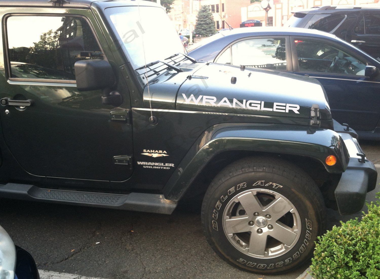 Pair of Jeep Wrangler hood Truck Vinyl Stickers Decals CJ TJ JK 4x4