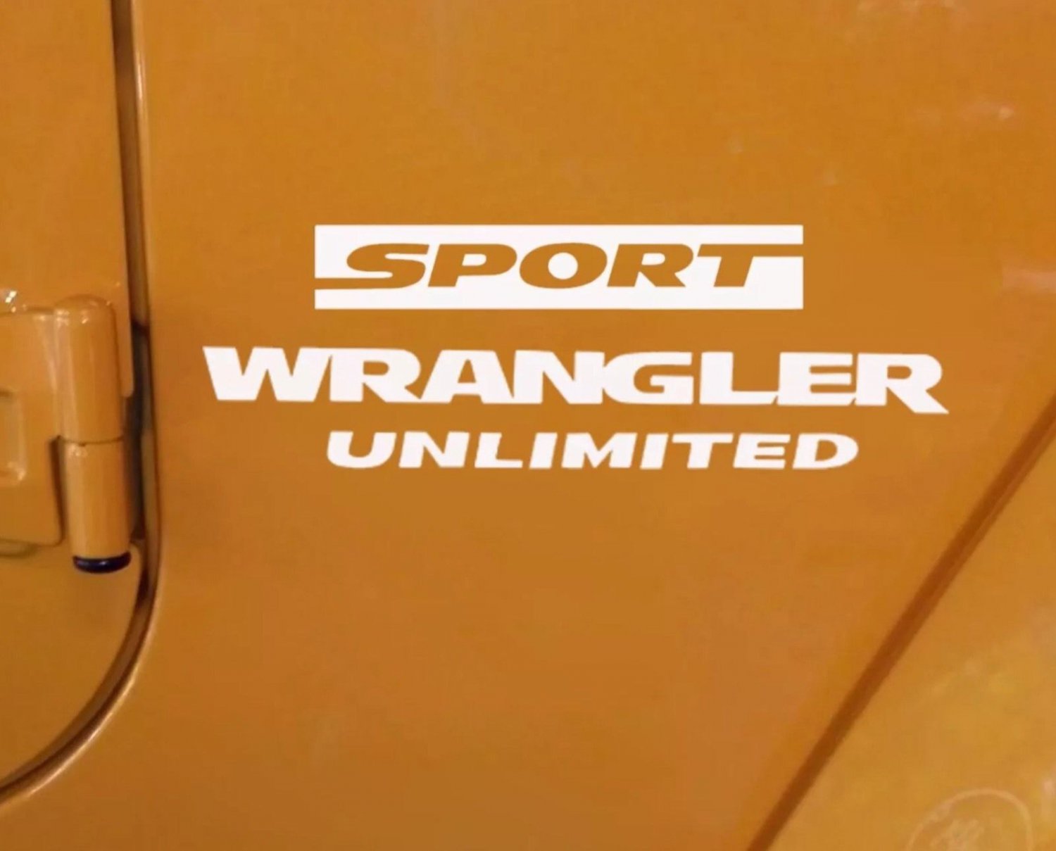 2 of Jeep Wrangler Sport Unlimited Refresh Kit Vinyl Stickers Decal white