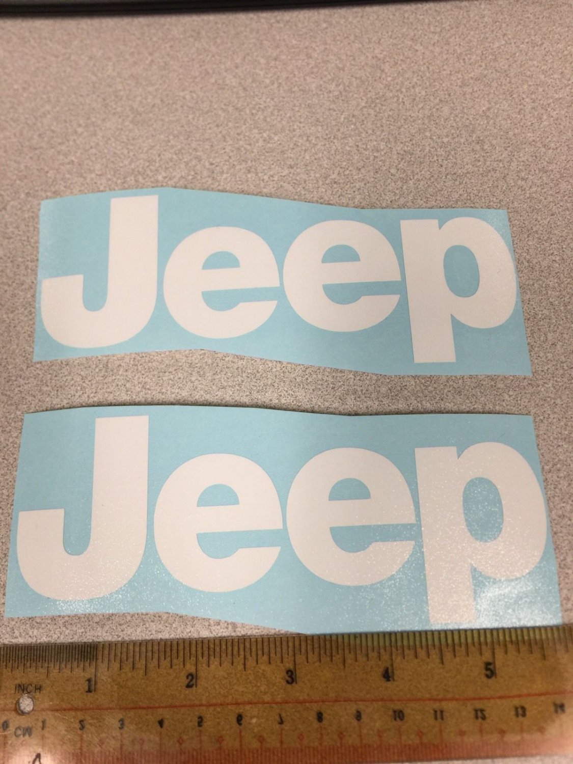 JEEP WRANGLER CJ YJ replacment fender vinyl Decal sticker 1 Set White Decal