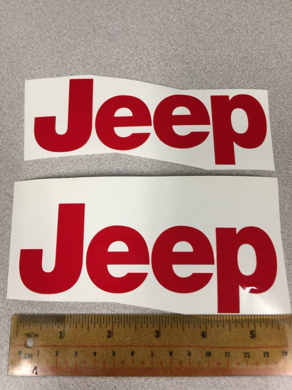 JEEP WRANGLER CJ YJ replacment fender vinyl Decal sticker 1 Set red Decal