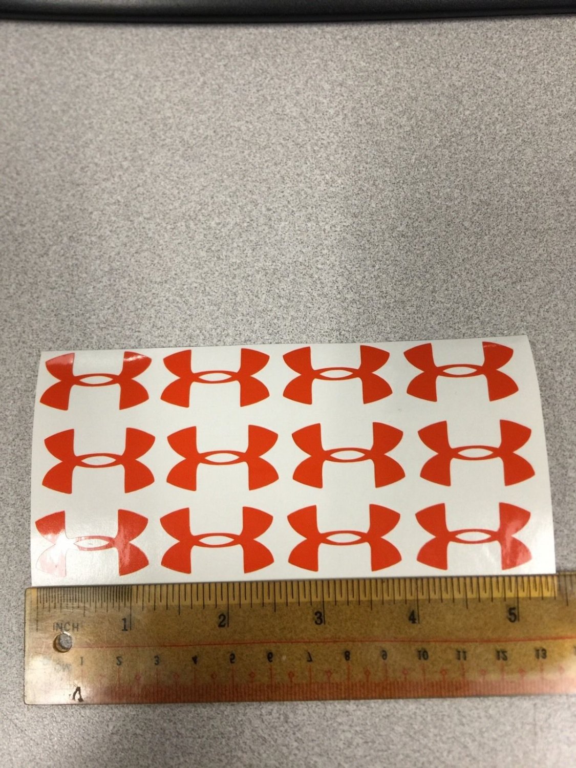 Under Armour Decal Sticker Vinyl 12 Of 1.25" Orange Windows Surfboard Car