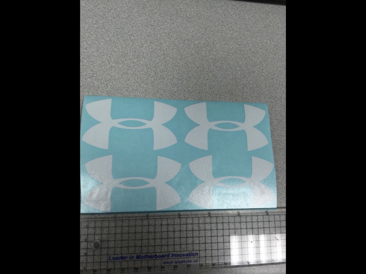 Under Armour Decal White Sticker Vinyl 4 Of 3" Windows Surfboard Sport Gear Logo