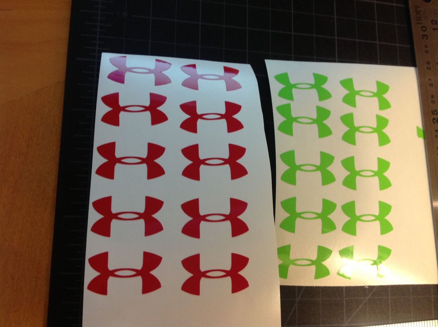 Under Armour Decal Sticker Vinyl 20 Of 1.25" RED Green Windows Surfboard Car