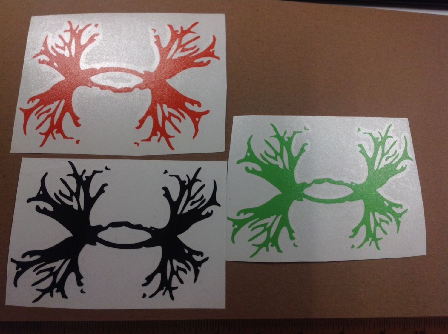 3 * Under Armour/Armor Antlers vinyl decal/sticker Deer Outdoors Hunting