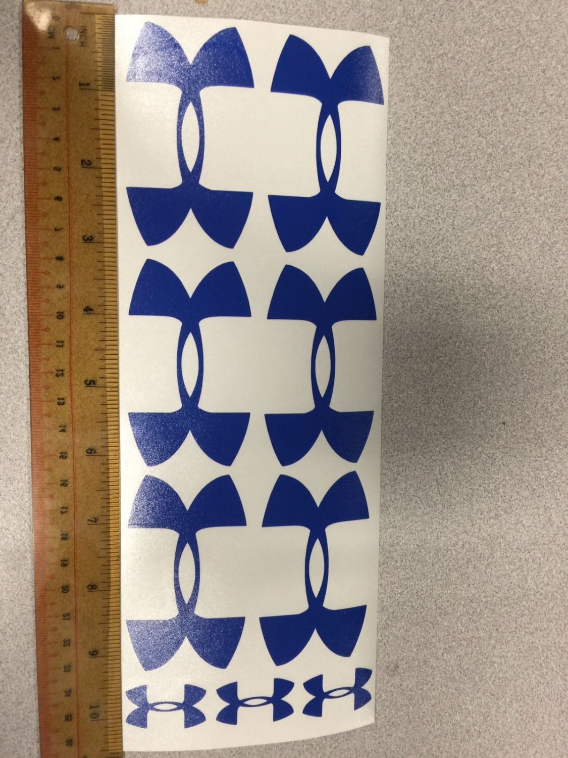 Under Armour Decal Sticker Vinyl STICKER ((BLUE)) 6-3" & 3-1.25" Mix Lot Size