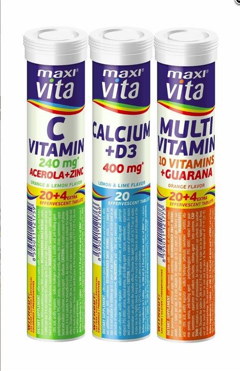 MaxiVita Effervescent Vitamins 3 PACK