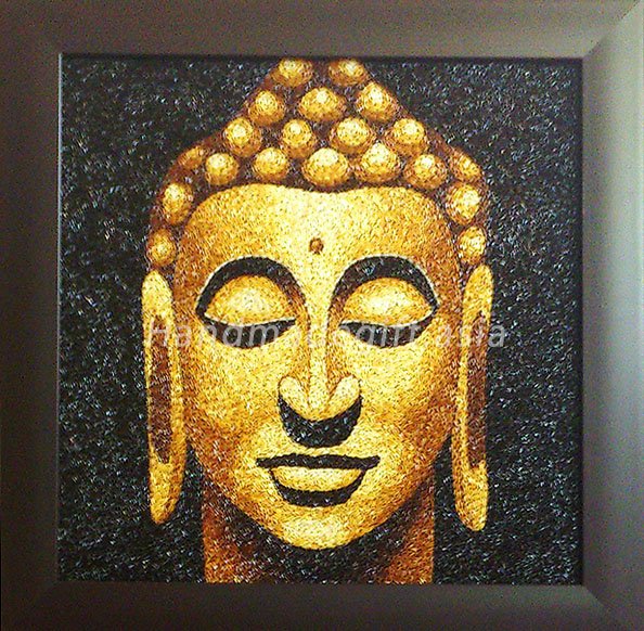 Lord Buddha Rice painting