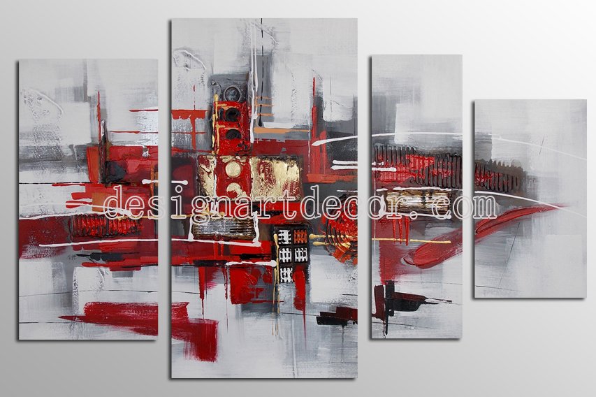 Framed Modern Abstract Oil Paintings On Canvas African Wall Art 100% Hand Painted Artworks OP876