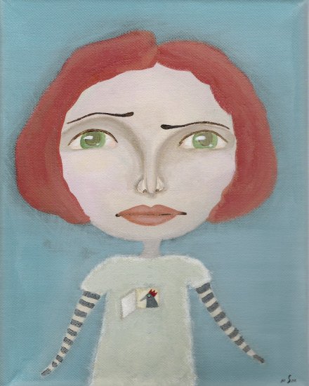 Her Flighty Nature Print by Suzette M. Morgan