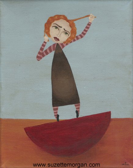 Painful Balance Print by Suzette M. Morgan
