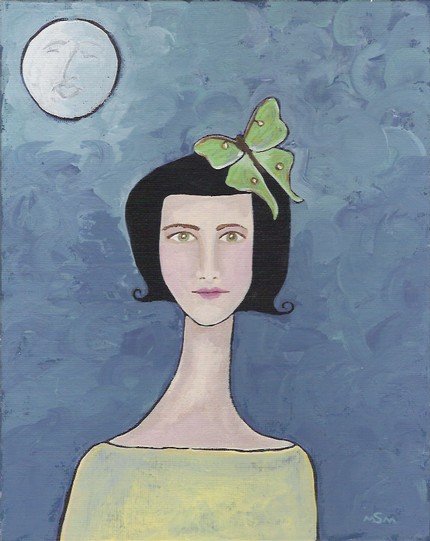 Luna Girl Print by Suzette M. Morgan