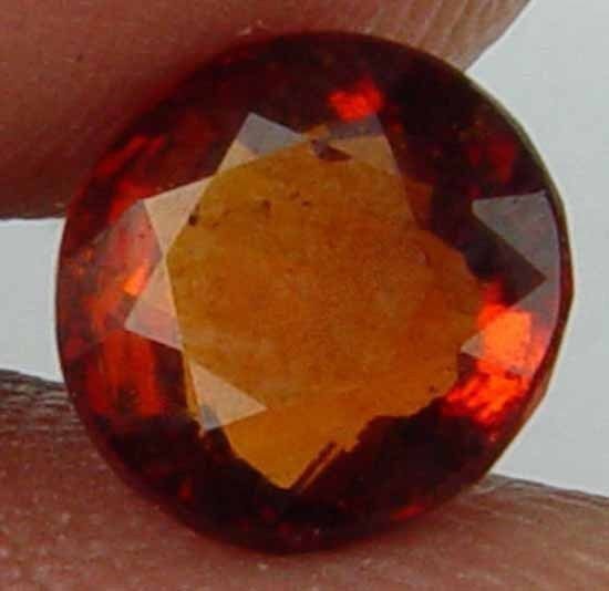 2.10CT 100% Natural Rare Round Cut Unheated Hessonite Garnet Gemstone 09102467