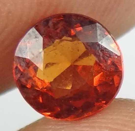 HESSONITE GARNET Natural 1.85 CT 7.68 MM Round Cut Untreated Loose Gem 12121167