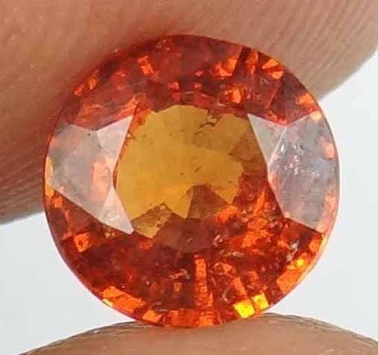 HESSONITE GARNET Natural 1.85CT 7.72 MM Round Cut Untreated Gem of Rahu 12121172