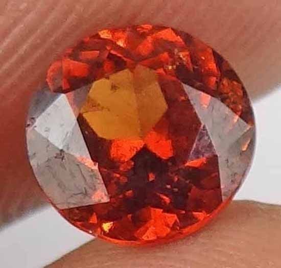 HESSONITE GARNET Natural 2.05CT 7.73 MM Rare Round Cut Loose Ring Stone 12121140