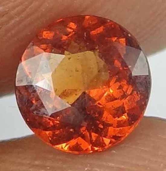 HESSONITE GARNET Natural 1.35 CT 7.23 MM Round Gem for Vedic Astrology 12121129