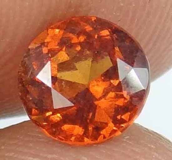 HESSONITE GARNET Natural 1.35 CT 6.85 MM Rare Round Untreated Gemstone 12121146