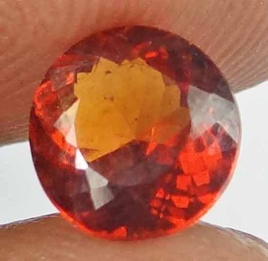 HESSONITE GARNET Natural 1.65 CT 7.38 MM Round Gem for Vedic Astrology 12121173