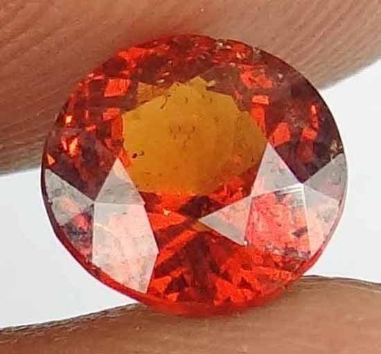 HESSONITE GARNET Natural 2.00 CT 7.55 MM Nice Size Round Untreated Gem 12121195