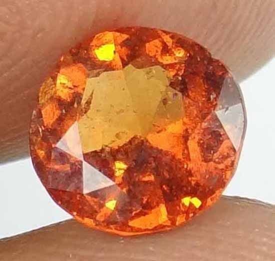 HESSONITE GARNET Natural 1.90 CT 7.70 MM Rare Round Cut Loose Gemstone 12121170