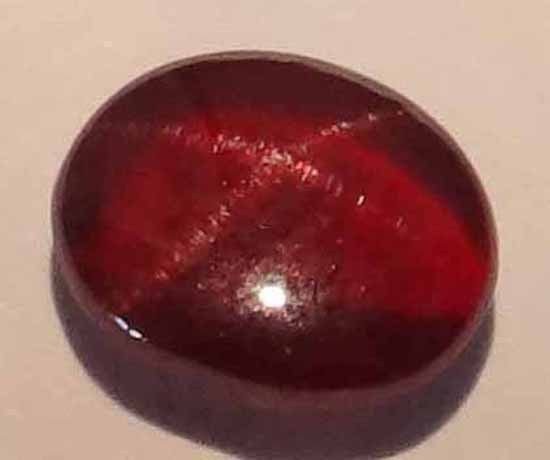 STAR GARNET Natural 2.80 CT 8.54 X 7.15 MM Four Rays Untreated Gem Cab 12112503