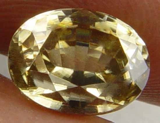 2.20CT Nice Light Yellow Zircon Oval Gem 08042107