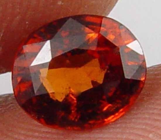 HESSONITE GARNET 1.55 CT Glowing Oval Natural Astrological Gemstone 10101131