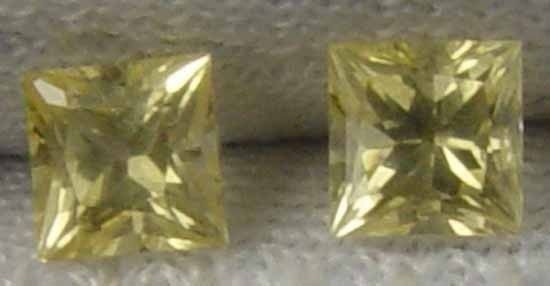 YELLOW SAPPHIRE Glowing 0.75 Ct Natural Loose Gem Pair for Earings 12012574