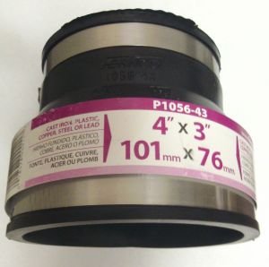 Fernco P1056-43 4"x3" Mechanical Flexible Coupling