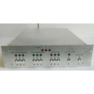 Custom Aluminum Rack Mount Case With 3 Phase Circuit Breakers 2 DIN Rail Mounts