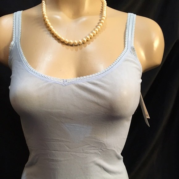 On Gossamer Blue Mesh Camisole Top One Size NWT