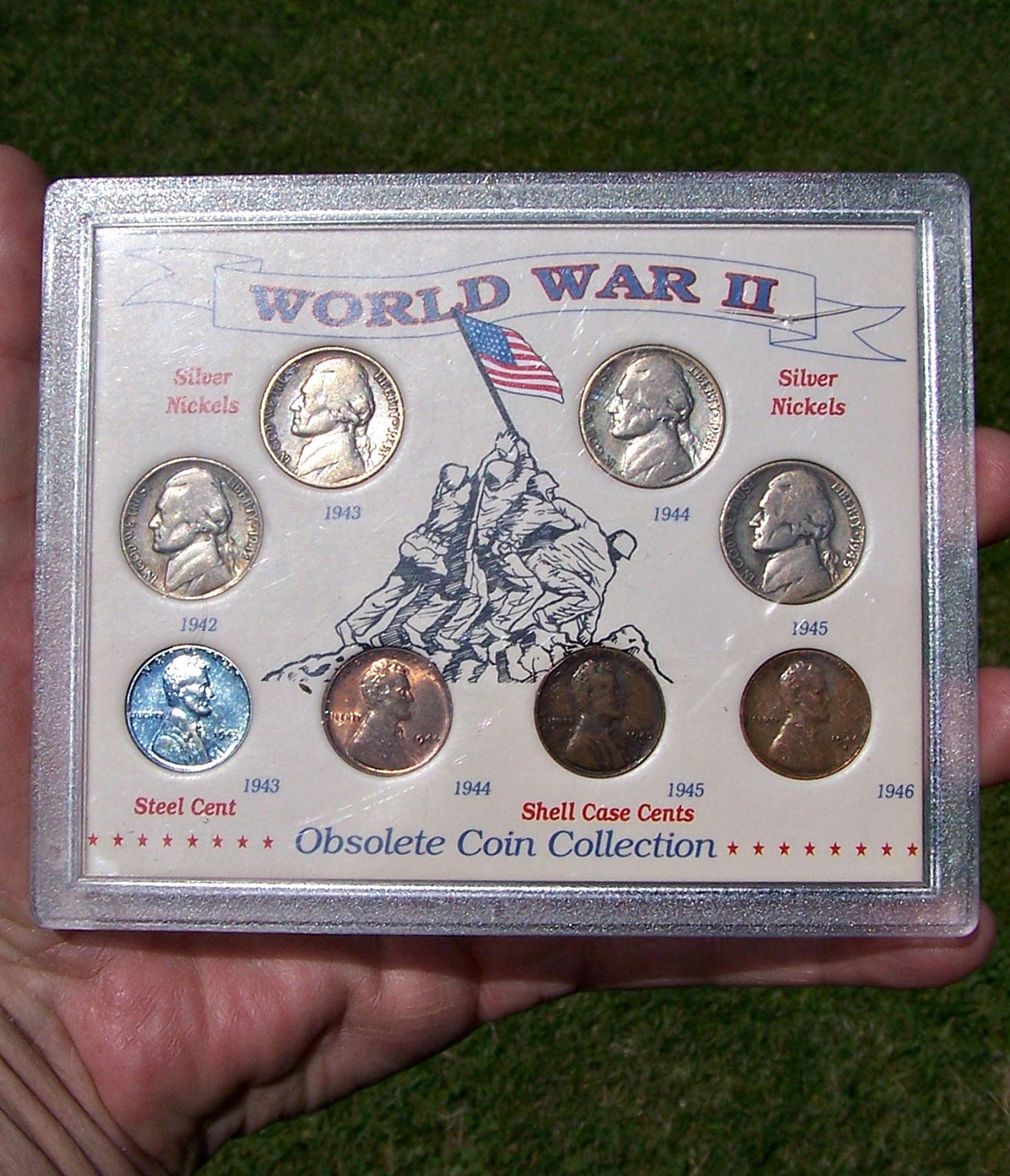 World War Ii Obsolete Coin Collection Silver War Nickels Wheat Cents