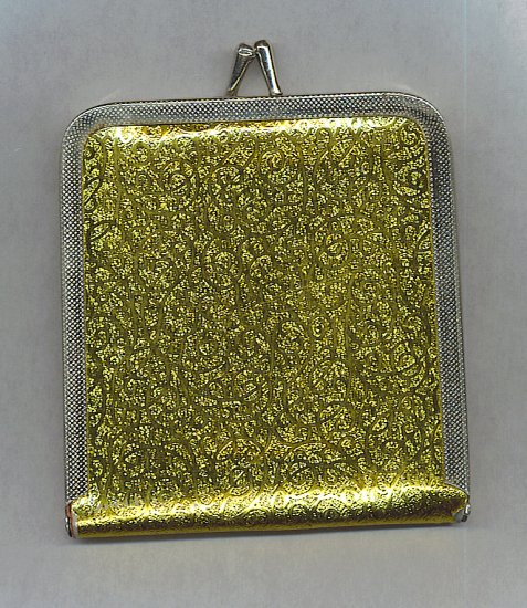 VTG. GOLD LAME' FOLDING MIRROR